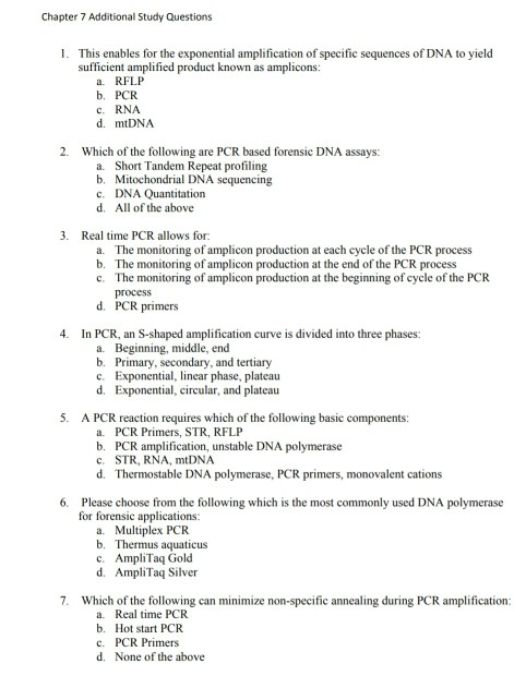 Solved Study Questions 1. The negative control in | Chegg.com