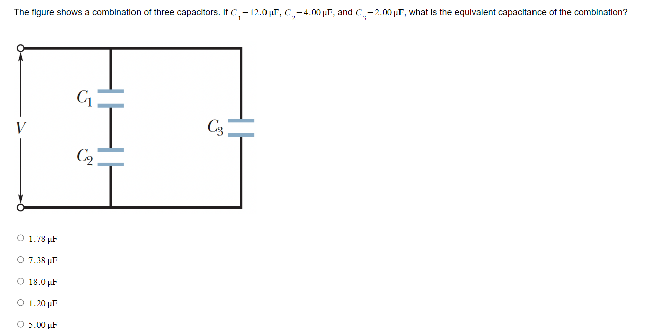 Solved The Figure Shows A Combination Of Three Capacitors. | Chegg.com