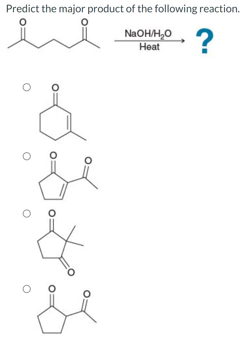 Solved Predict the major product of the following reaction.