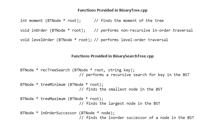 Definition of a Node in the Binary Tree (In Node | Chegg.com