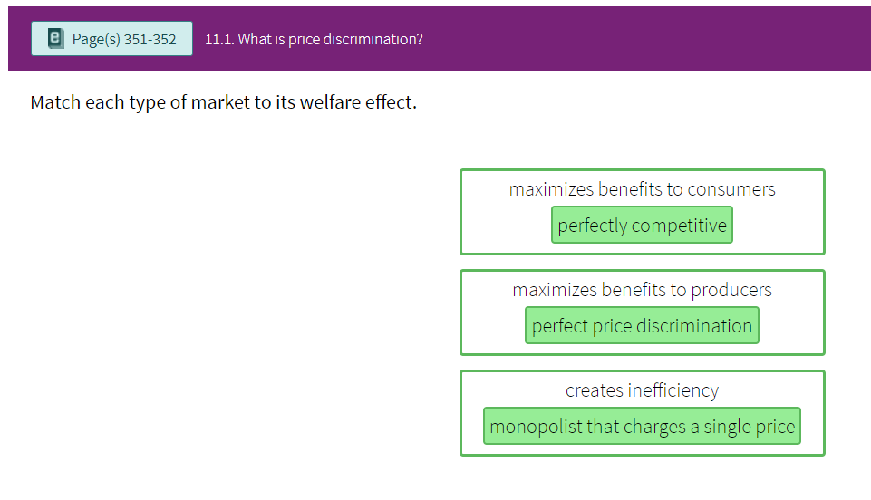 Solved Match the price discrimination strategy each seller