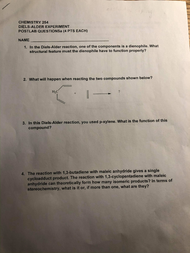 diels alder experiment