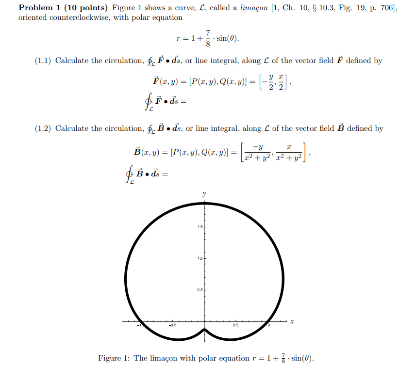 Solved Problem 1 10 Points Figure 1 Shows A Curve L C Chegg Com