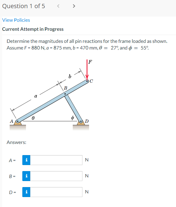 Solved Determine the magnitudes of all pin reactions for the