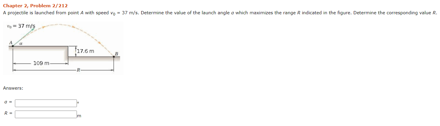 Solved Chapter 2, Problem 2/212 A Projectile Is Launched | Chegg.com