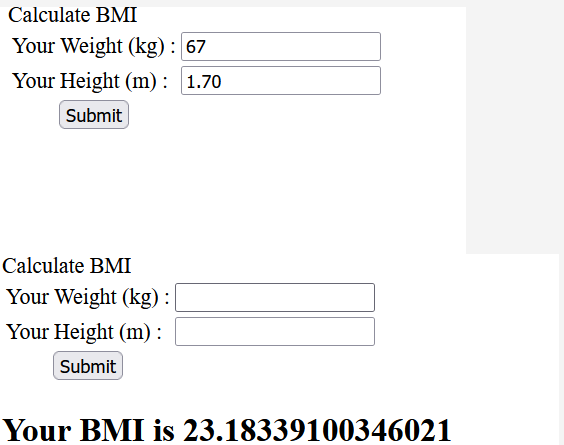 Solved I am trying to create a BMI Calculator using the | Chegg.com