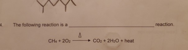 Solved The following reaction is a reaction A CH4 + 202 CO2 | Chegg.com