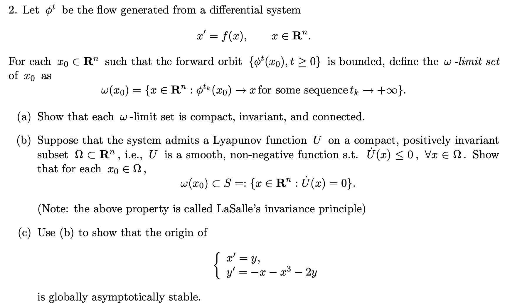 Solved 2. Let ϕt be the flow generated from a differential | Chegg.com