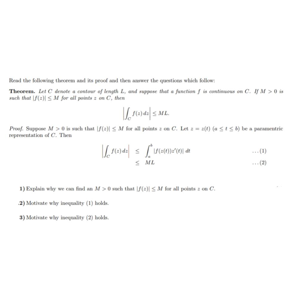 Solved Read The Following Theorem And Its Proof And Then | Chegg.com