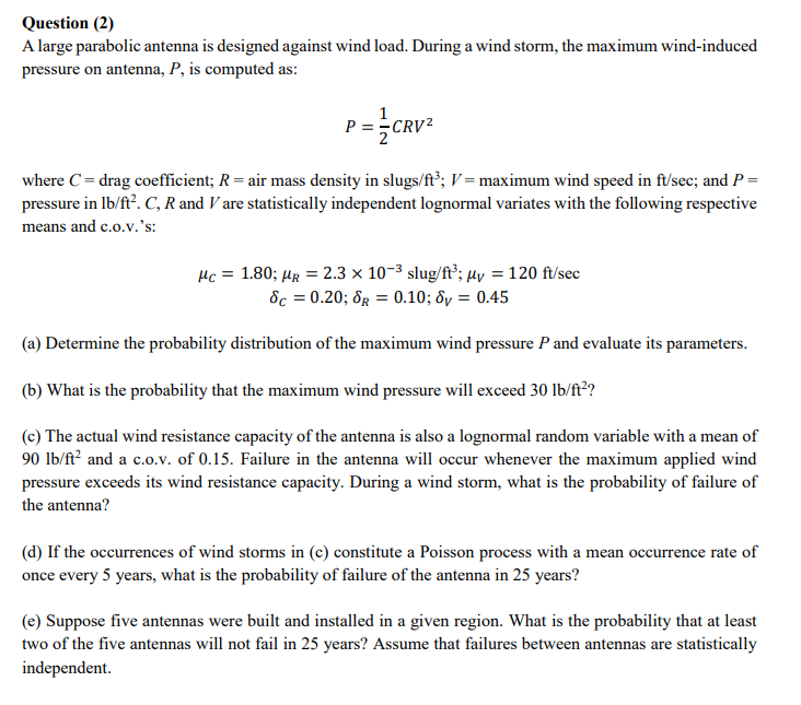 Solved Question A Large Parabolic Antenna Is Designed Chegg Com