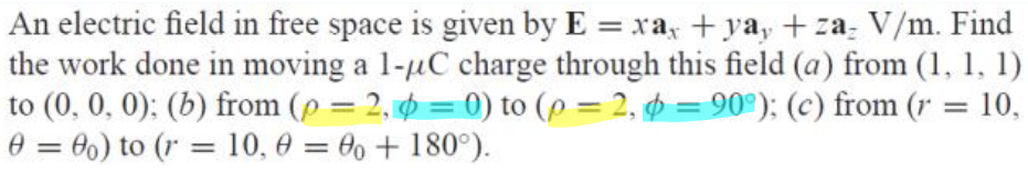 Solved An electric field in free space is given by | Chegg.com