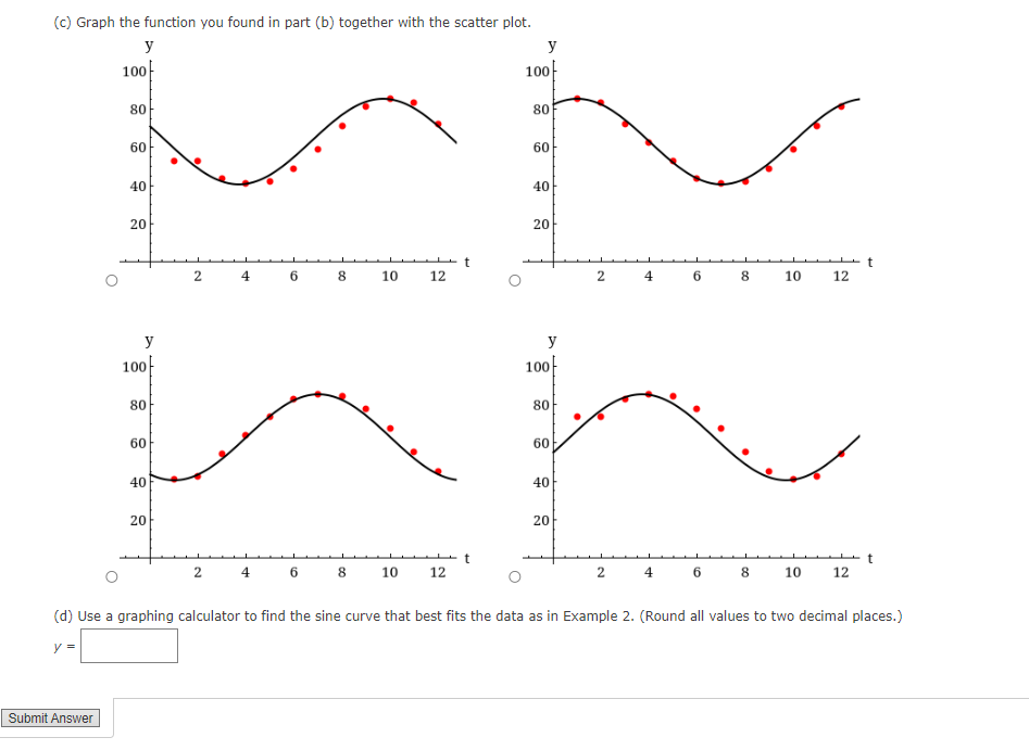 a-make-a-scatter-plot-of-the-data-b-find-a-sine-chegg