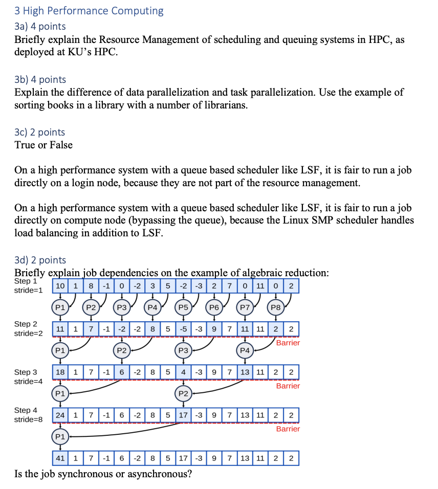 3 High Performance Computing 3a) 4 points Briefly | Chegg.com