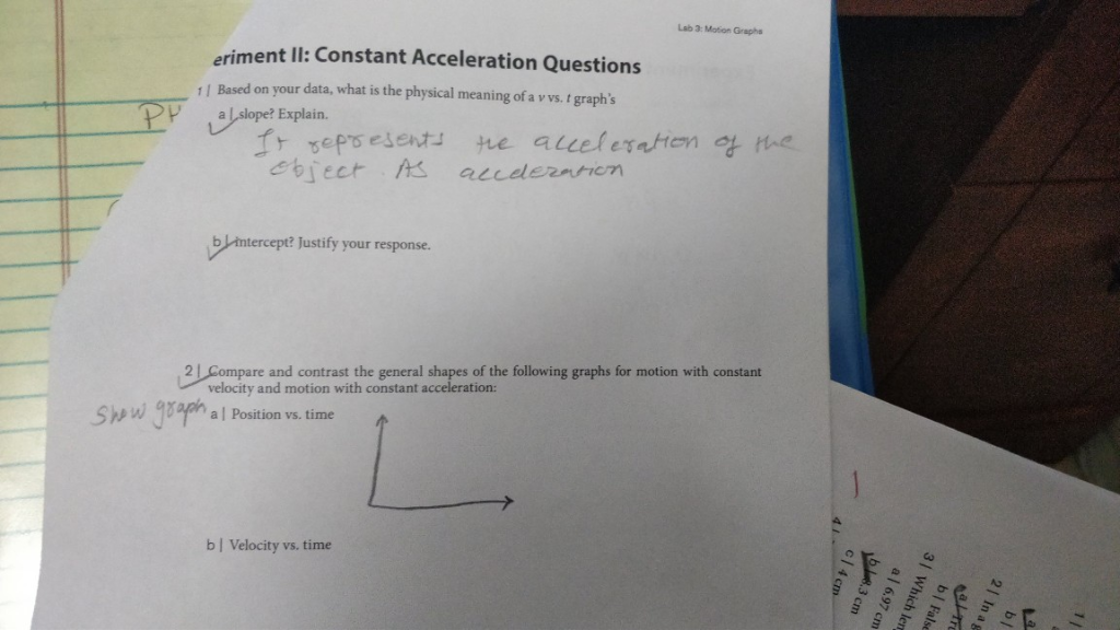 Solved Lab 3: Motion Graphs eriment Il: Constant | Chegg.com