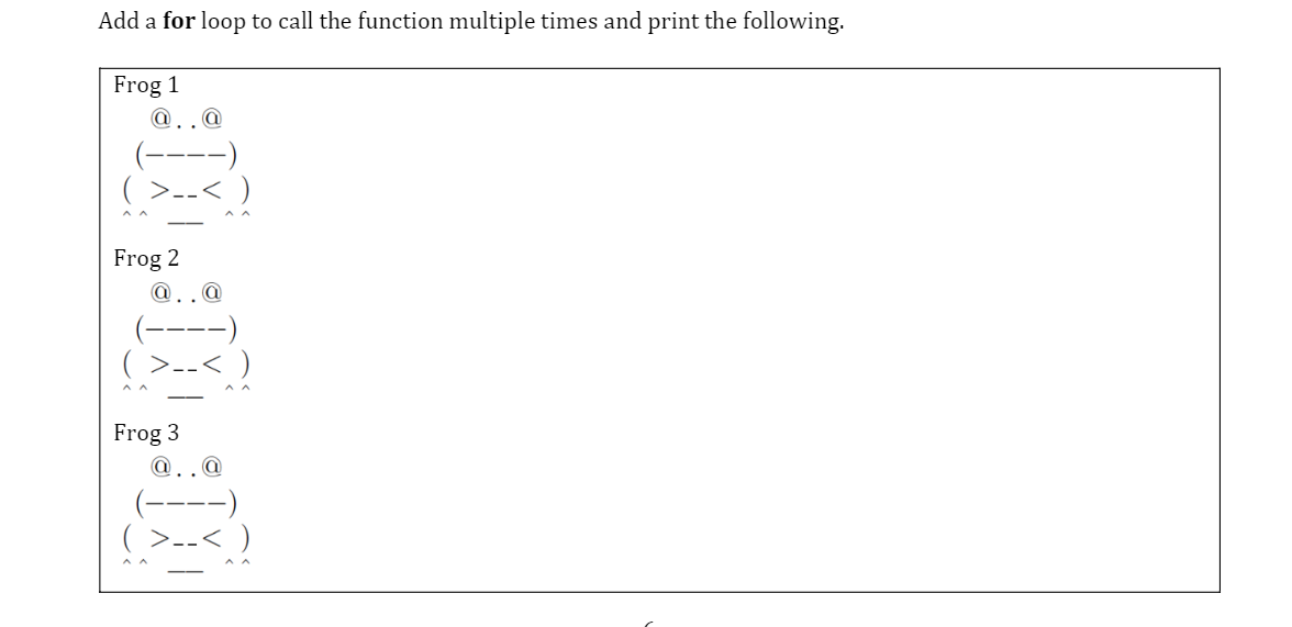 Solved Write a function that draws a frog. Call the function | Chegg.com