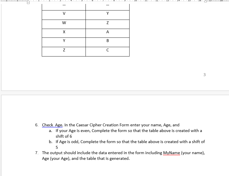 USING PHP Kreate a Caesar Cipher table based on the | Chegg.com
