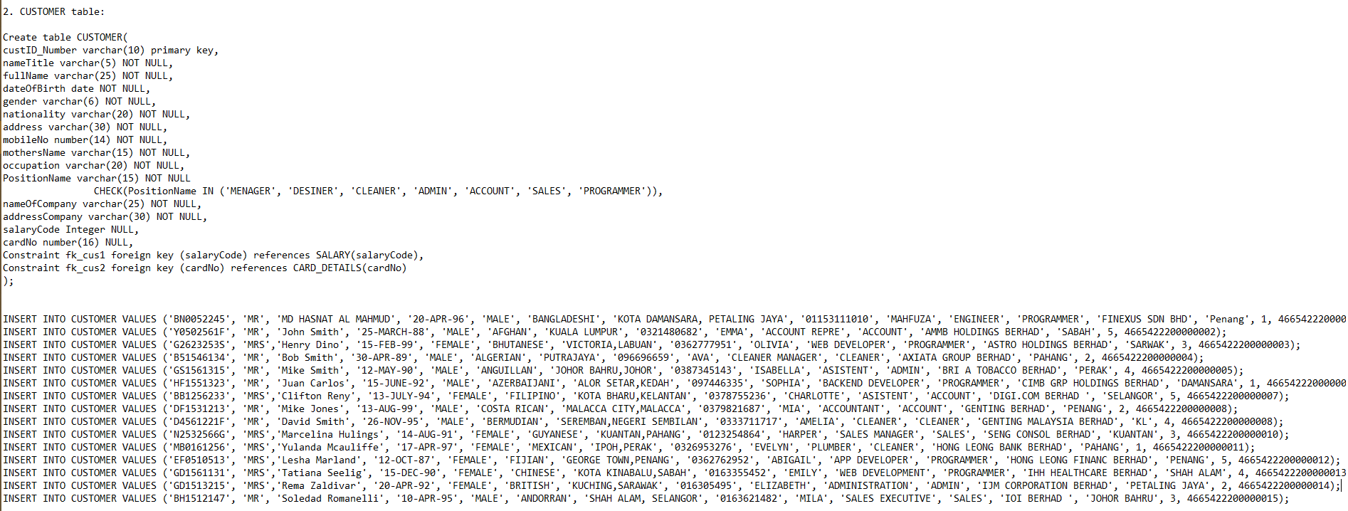 Solved I want to Solve some Oracle SQL queries. I'm giving a | Chegg.com