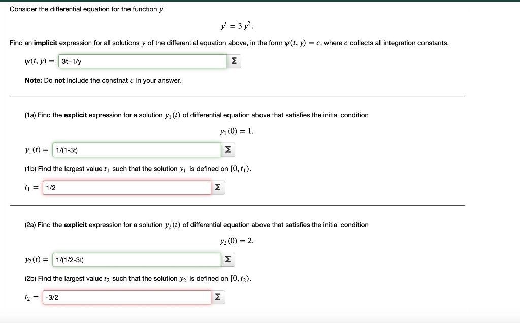 Solved Consider the differential equation for the function y | Chegg.com