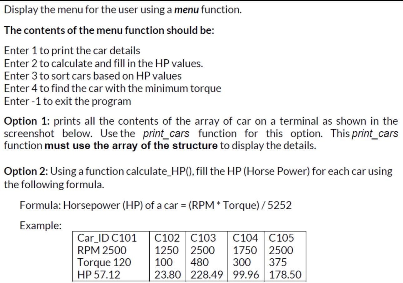 Solved The Problem description Write a C++ program based on | Chegg.com