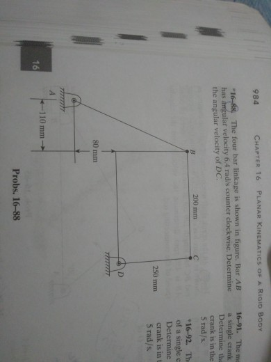 Solved CHAPTER 16 PLANAR KINEMATICS OF A RIGID BODY 984 | Chegg.com