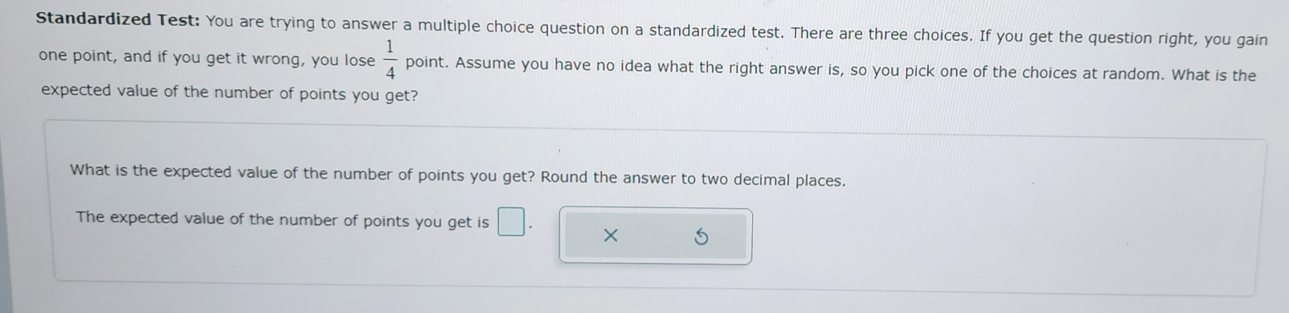 Solved Standardized Test: You are trying to answer a | Chegg.com
