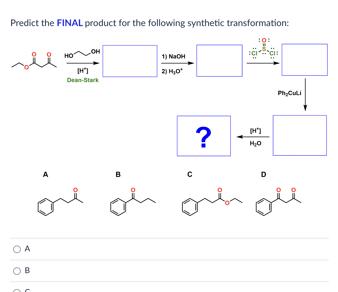 Solved Predict the FINAL product for the following synthetic | Chegg.com