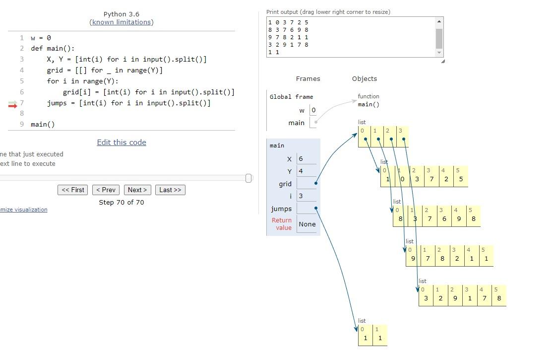 Solved Need help with python grid problem. 6 4 1 0 3 7 2 5 8 | Chegg.com
