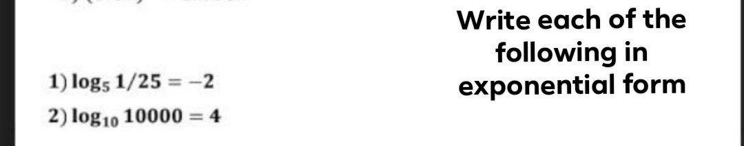 Solved Write each of the following in exponential form 1) | Chegg.com