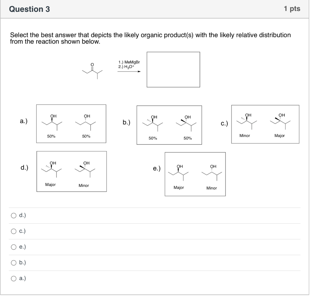 Solved Question 3 1 pts Select the best answer that depicts | Chegg.com
