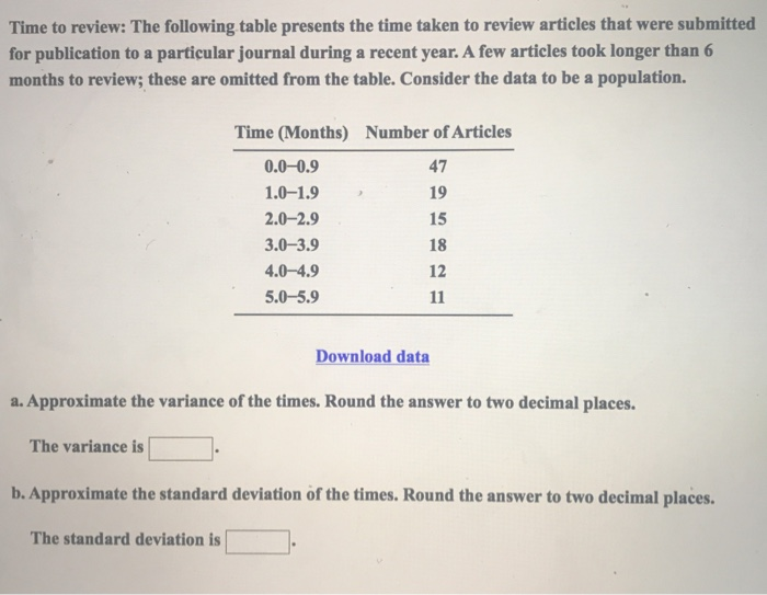 Solved Time To Review The Following Table Presents The Time Chegg solved-time-to-review-the-following-table-presents-the-time-chegg