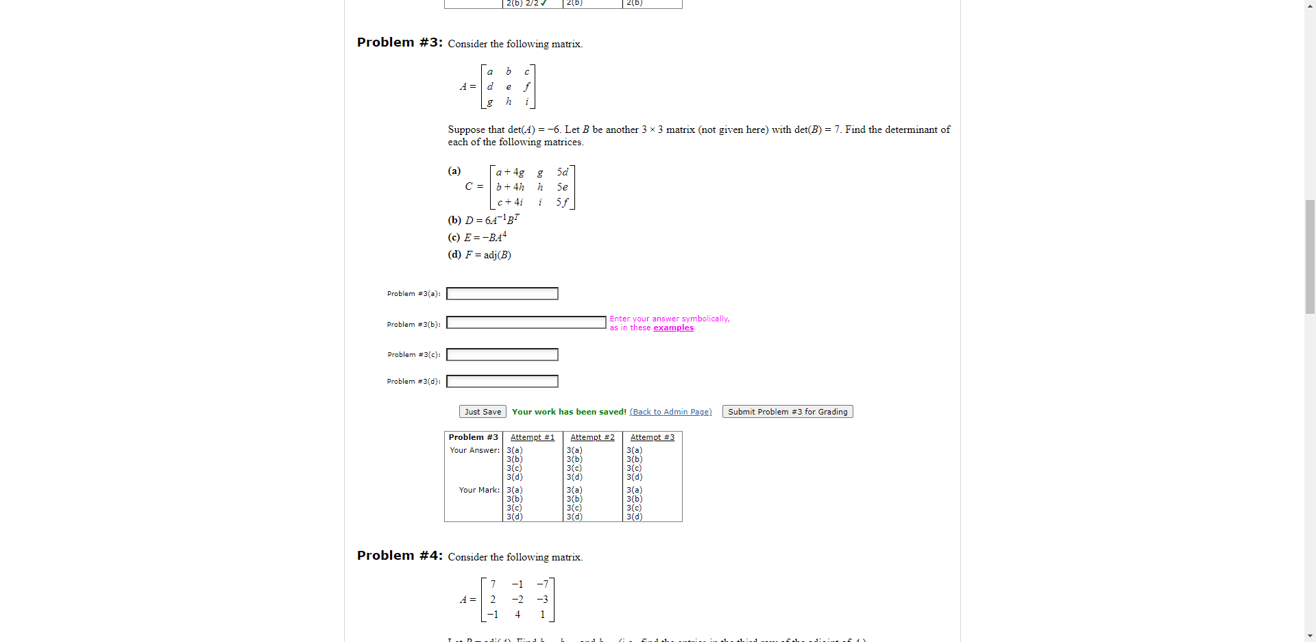 Solved 2(b) 2/2 2(b) 2(b) Problem #3: Consider the following | Chegg.com