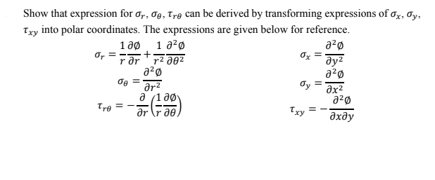 Solved Ox = Show that expression for Or, on, tre can be | Chegg.com