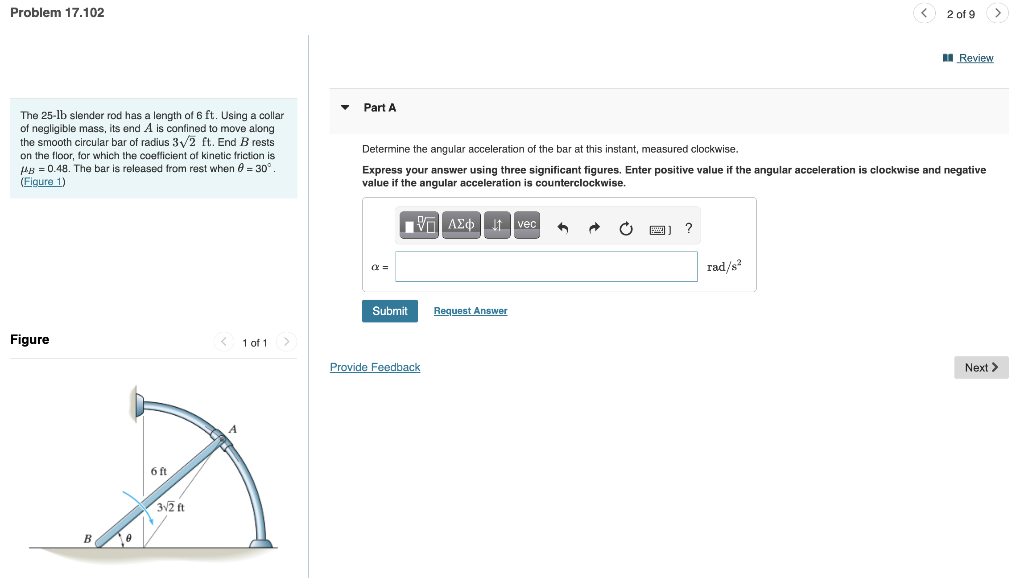 Solved Problem 17.102 Il Review Part A The 25-lb 