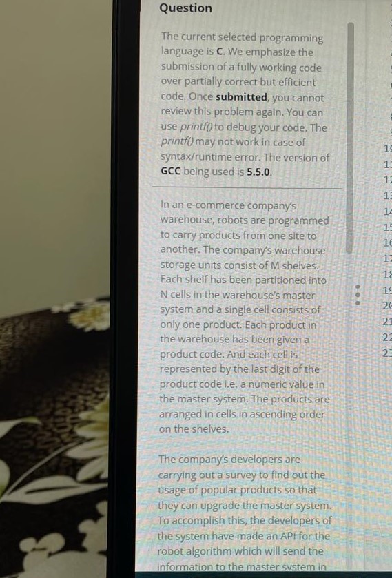 Solved The current selected programming language is \\( | Chegg.com