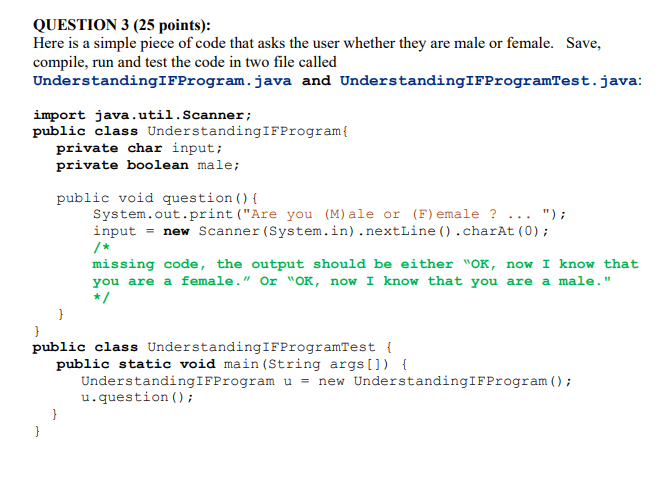 Solved QUESTION 3 (25 points): Here is a simple piece of | Chegg.com