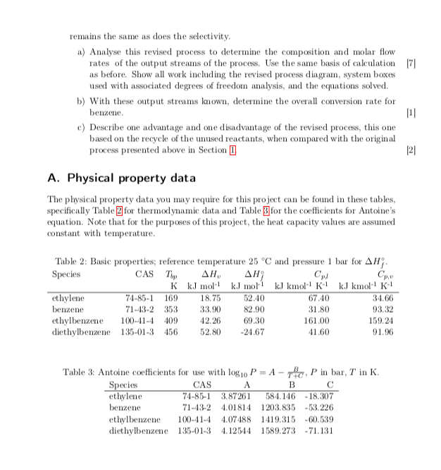 Solved 1. The Process The Majority Of Ethylbenzene (EB, CGH | Chegg.com