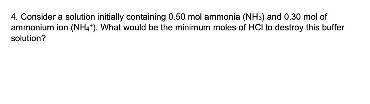 Solved 4. Consider A Solution Initially Containing 0.50 Mol | Chegg.com