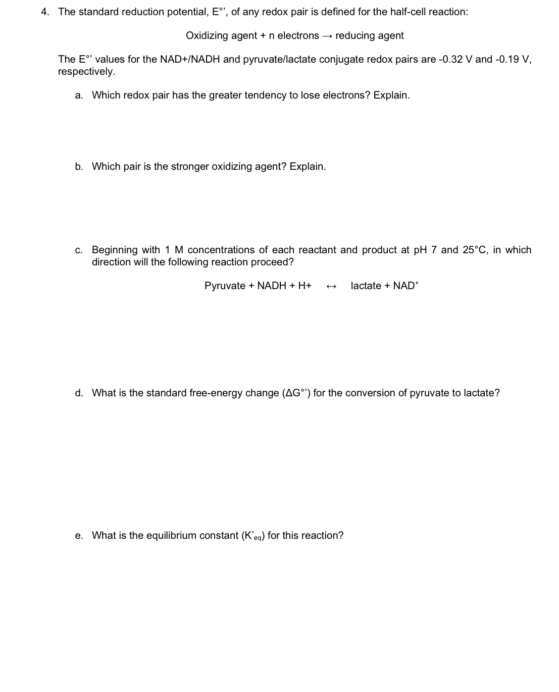 Solved b. Which pair is the stronger oxidizing agent? | Chegg.com