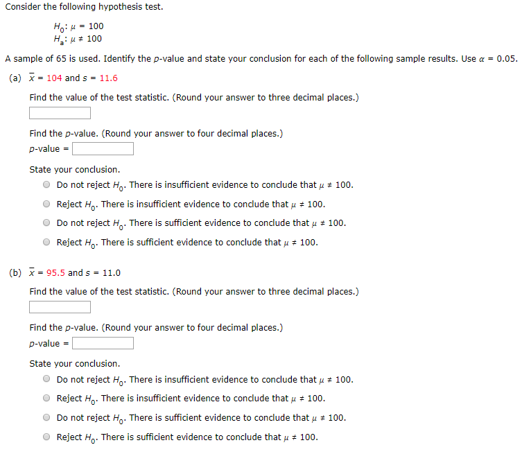 Solved Consider The Following Hypothesis Test Ho 100 Ha Chegg solved-consider-the-following-hypothesis-test-ho-100-ha-chegg