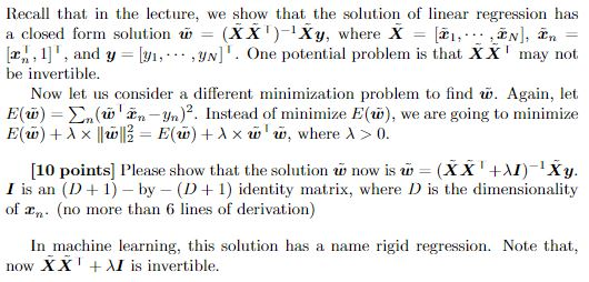 Recall that in the lecture we show that the solution Chegg