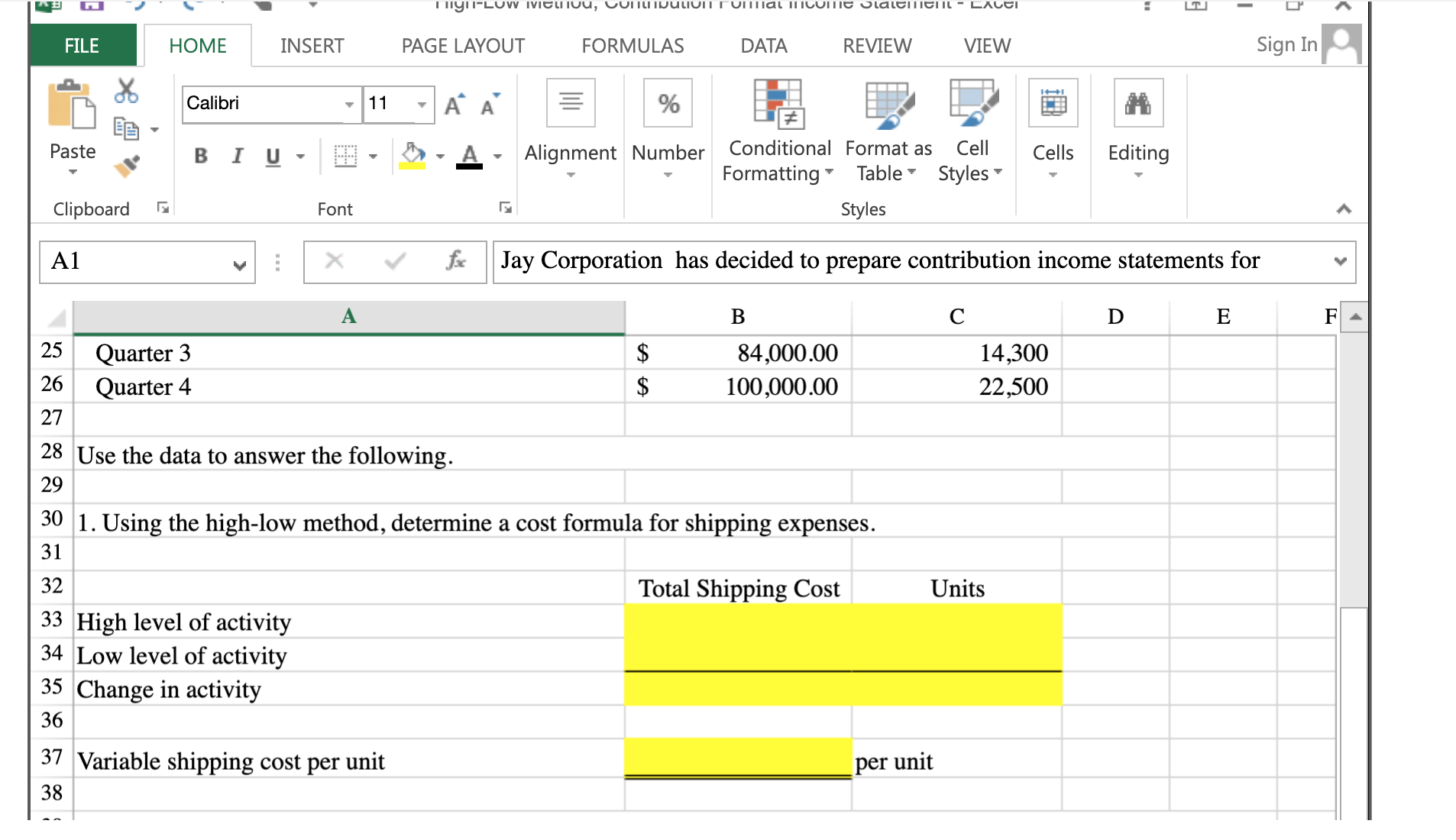 Solved 1. Analyze a mixed cost using the high-low method. 2. | Chegg.com