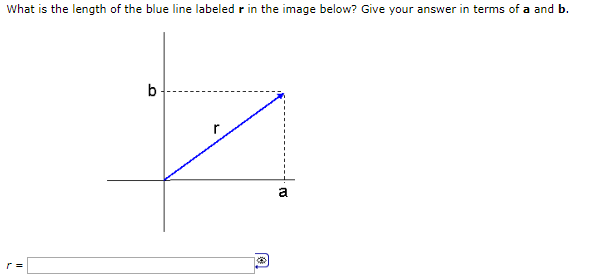 Solved What is the length of the blue line labeled r in the | Chegg.com