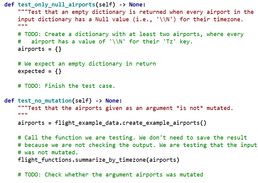Please implement unit tests for these | Chegg.com