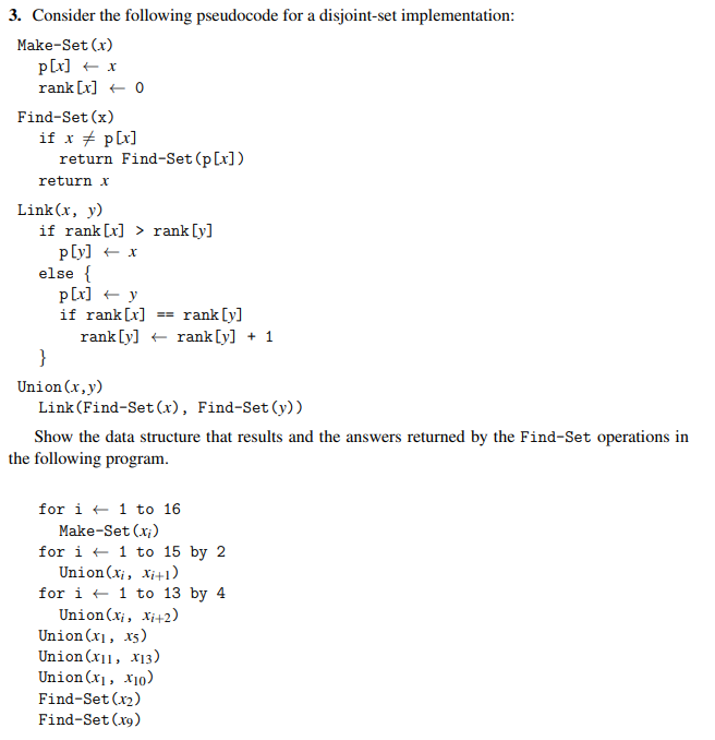 3. Consider the following pseudocode for a | Chegg.com