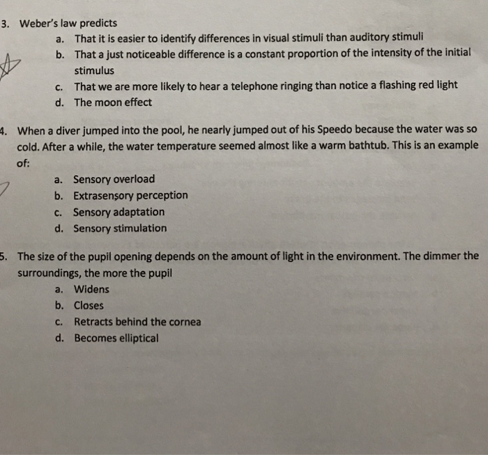 Solved 3. er's law predicts That it is easier to identify