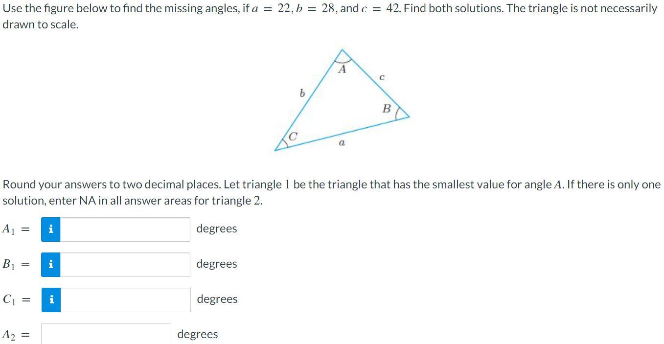 Solved Use the figure below to find the missing angles, if a | Chegg.com