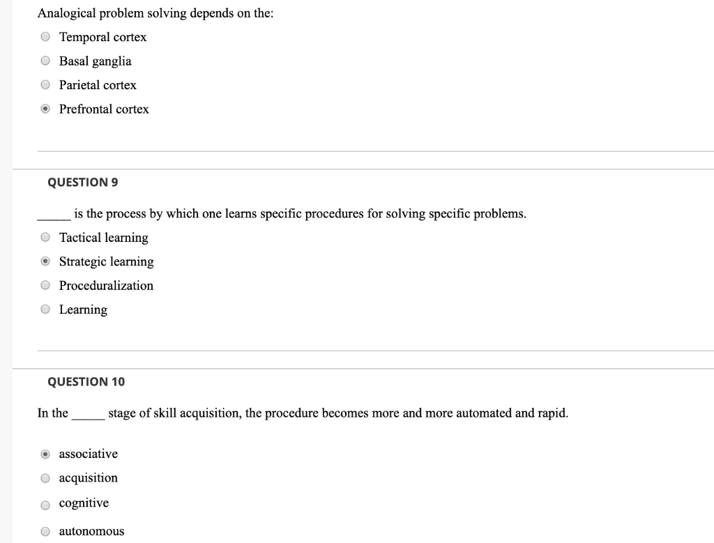 in analogical problem solving the quizlet