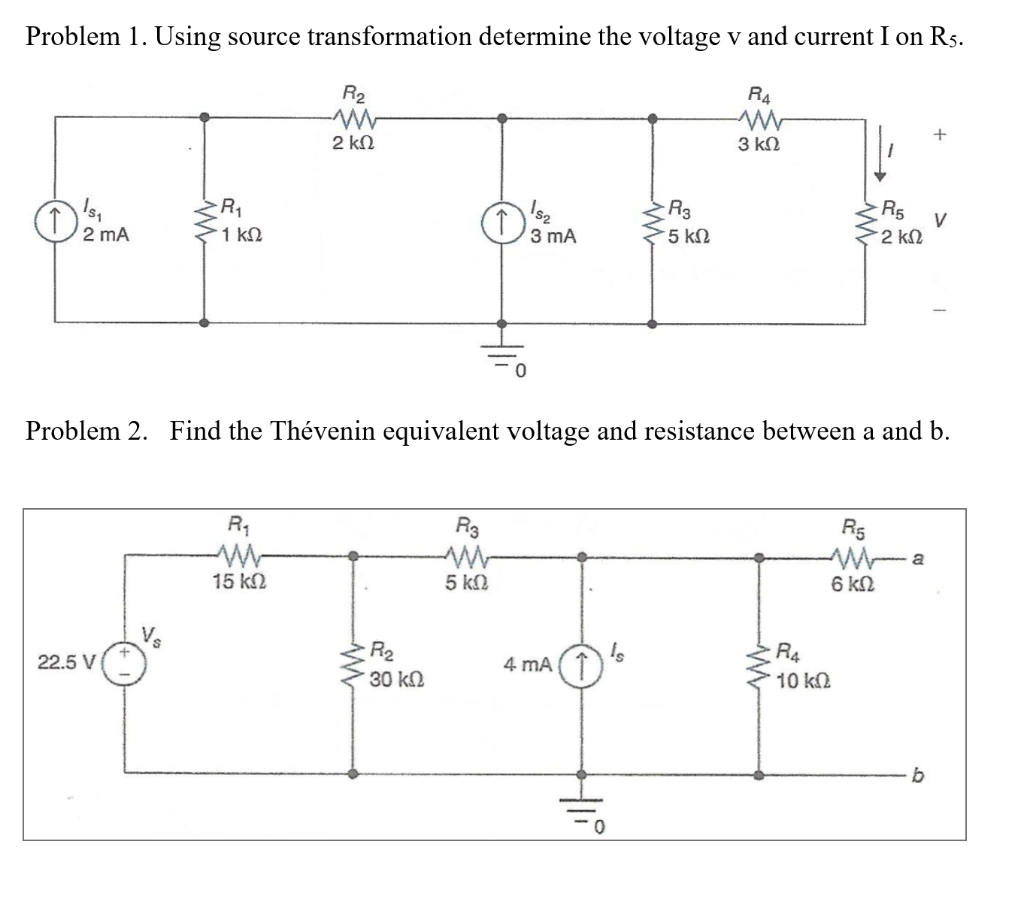 Solved Problem 1. Using source transformation determine the | Chegg.com