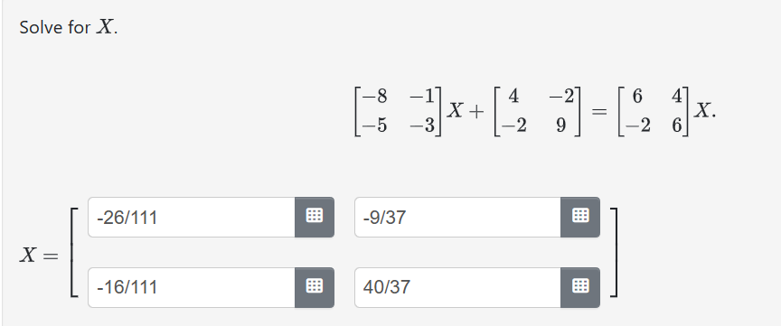 Solved Solve for x Matrix Algebra. | Chegg.com