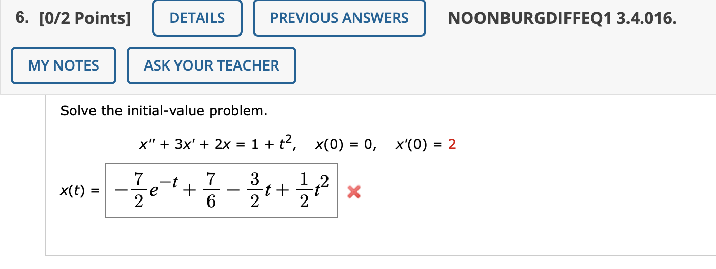 Solved 6. [0/2 Points] DETAILS PREVIOUS ANSWERS | Chegg.com